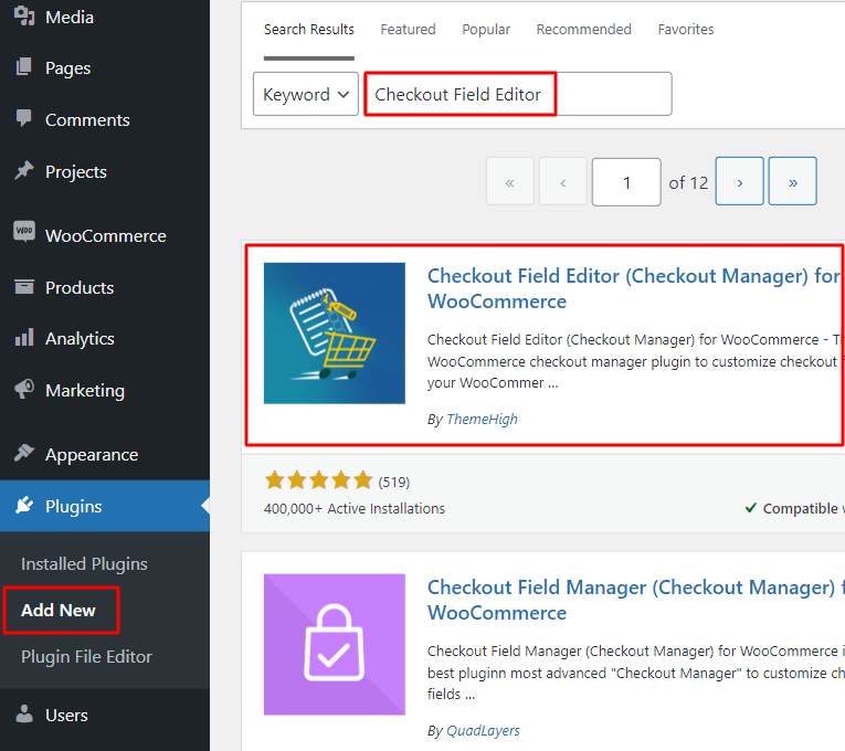 How to install and activate checkout field editor
