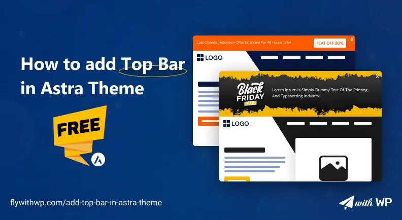 Add top bar in Astra free theme