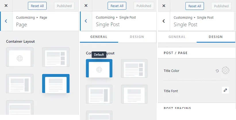Single Page & Post Customization in Astra