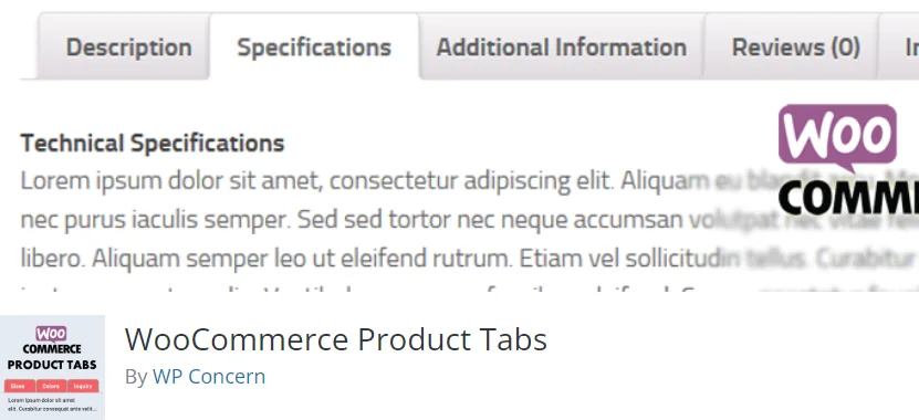 WooCommerce Product Tabs